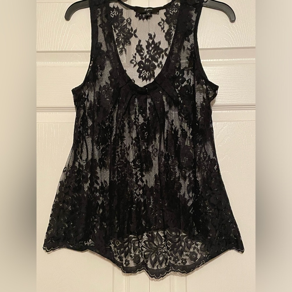 Express Black Lace Tank